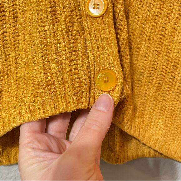 Wilfred Aritzia Orange Chunky Knit Boxy Fit Cardigan Sweater Button Down XXS - Picture 4 of 9